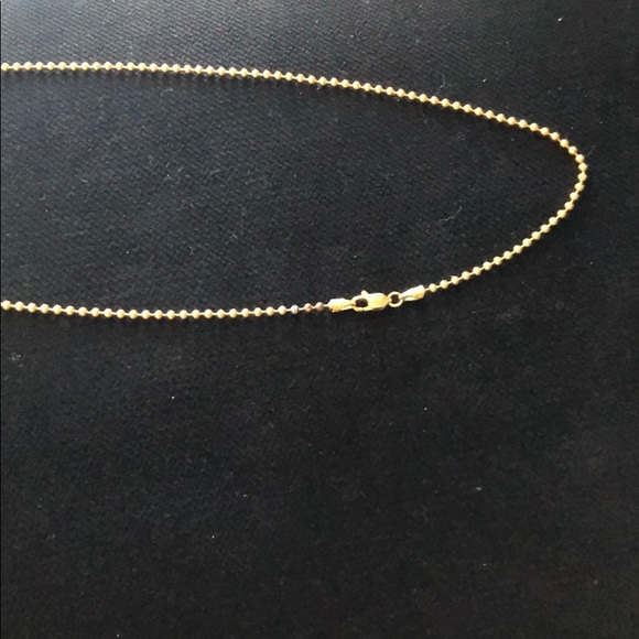 Necklace Chains (2) - Gold Plated Small Bead - 24” - Picture 1 of 6